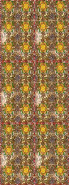 Suluboya, elle çizilmiş. Eskiz arkaplan modeli. Kahverengi yapraklı yabani çiçekler. Raster illüstrasyonu.