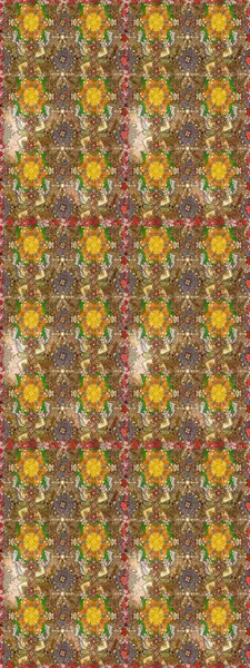 Suluboya, elle çizilmiş. Eskiz arkaplan modeli. Kahverengi yapraklı yabani çiçekler. Raster illüstrasyonu.