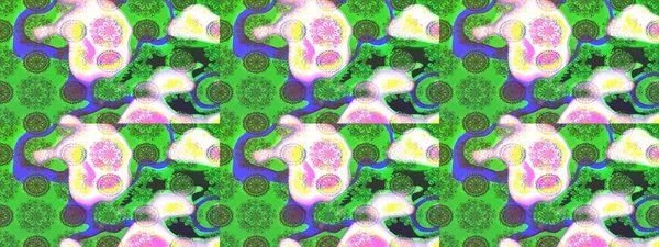 Güzel karalamalı çiçek desenli çizim. Güzel kumaş deseni. Raster illüstrasyonu. Küçük çiçekte sevimli çiçek deseni var..