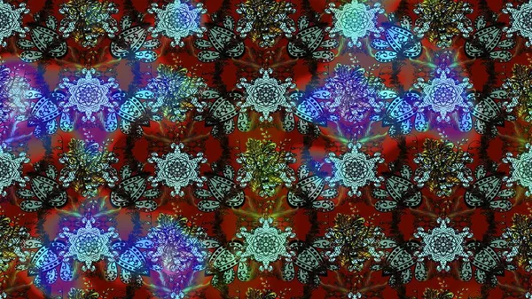 Yumuşak, yaz çiçekleri mavi ve kahverengi renklerde. Raster illüstrasyonu. Raster çiçek desenli ve çiçekli..