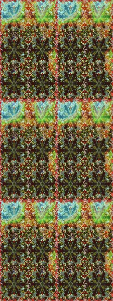 Doğu tarzı element. Davetiyeler, kartlar, web sayfası için Raster illüstrasyon. Çizgi sanatı tasarım şablonu için kusursuz sınır. Kahverengi ve yeşil renklerde altın element. Altın çizgili çiçek dekoru.