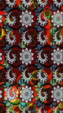 Raster stili kumaş deseni. Çiçekler suluboya çizim deseni.