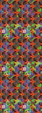 Bahar çiçekleriyle güzel bir çiçek deseni çizmişsin. Güzel kumaş deseni. Raster illüstrasyonu.