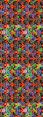 Bahar çiçekleriyle güzel bir çiçek deseni çizmişsin. Güzel kumaş deseni. Raster illüstrasyonu.