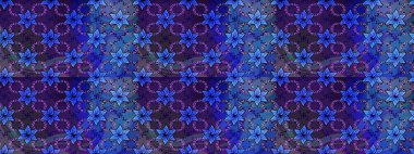 Raster illüstrasyonundaki çiçek desenli çizim. Renkli Bahar Teması eskiz kalıbı. Düz Çiçek Elementleri Tasarımı. Süslü kumaş deseni.