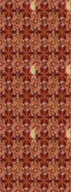 Kusursuz raster arka plan. Duvar kâğıdı barok, İspanyol kumaşı. Kırmızı ve kahverengi renklerde grafiksel, modern, pürüzsüz desen. Kusursuz çiçek deseni.