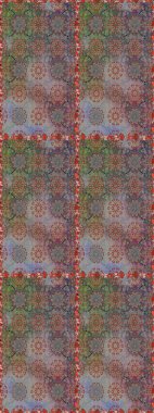 Eski moda arka plan. Raster illüstrasyonu. Şablon, pürüzsüz, çiçekli kenar. Çiçek çelengi. Kıvırcık, parlak örgü. Güzel, pürüzsüz kumaş, tuval..