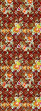 Düz Çiçek Elementleri Tasarımı. Kahverengi renkli çiçekler. Raster illüstrasyonundaki çiçek desenli çizim. Renkli Bahar Teması çizim şablonu.