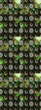 Raster Illustrasyon 'daki Çiçek Deseni' nin son moda çizimi. Güzel kumaş deseni. Düz Çiçek Elementleri Tasarımı. Renkli Yaz Teması çizim şablonu.