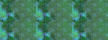 Düz Çiçek Elementleri Tasarımı. Renkli Yaz Temalı eskiz kalıbı. Sevimli çiçek raster deseni. Yeşil ve mavi renkte çiçekler.