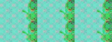 Raster - stok. Mavi ve yeşil çiçekli eskiz deseni, suluboya çiçek deseni, sevimli çiçek, duvar kağıdı, kart veya kumaş için fayanslı.