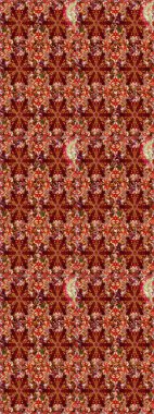 Klasik oryantal desen kırmızı ve kahverengi renkler üzerinde. Geleneksel raster ve altın desen. Damask pürüzsüz süsü.