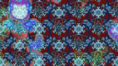 Raster illüstrasyonu. Şatafatlı bahar bahçesi dokusu. Flower eskiz arka planı. Çiçek deseni.