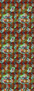 Çiçek desenli eskiz. Kahverengi ve yeşil renkli çiçekler. Tişört baskısı için çiçek boyama rasteriName.