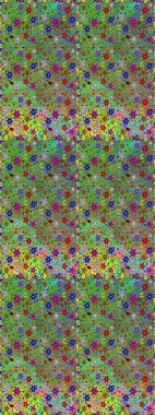 Yeşil ve nötr renklerde çiçeklerle kusursuz çiçek deseni. Çiçekler suluboya tarzında yeşil ve nötr renklerde.