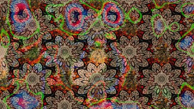 Bej renklerde bahar çiçekleri. Raster illüstrasyonu. Yaprak ve çiçeklerin suluboya resmi, bej renkler üzerine eskiz deseni.