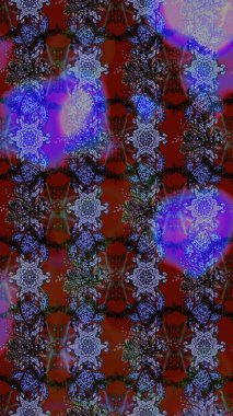 Mor ve kırmızı çiçekli eskiz deseni, suluboya çiçek deseni, sevimli çiçek, duvar kağıdı, kart veya kumaş için fayanslı. Raster - stok.