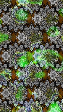 Ev dekoru. Fantezi çiçekli eskiz deseni, doğal duvar kağıdı, çiçek desenli kıvrım çizimi. Paisley el çizimi elementler.