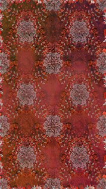 Tomurcukları papatya çiçekleri olan sevimli bir çiçek deseni. Eski usul. Kumaş, tekstil, duvar kağıdı baskısı için. Kusursuz bir geçmişi var. Raster illüstrasyonu. Miles Fleur, dandik süs.