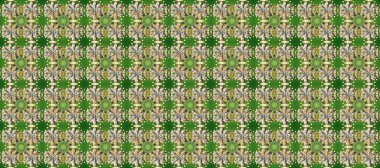 Klasik klasik klasik arka plan. Geleneksel oryantasyon süsü. Yeşil, bej ve gri renklerde altın elementlerle kusursuz desen. Kusursuz klasik raster altın desenli.