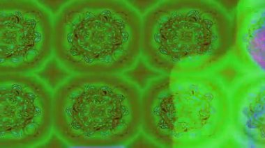 Renkli unsurlarla hareketli arka plan görüntüleri. Çiçekler. Eski model. Bayrak tarzı. Video kaydı. Şablon. Döngü. Kusursuz.. 