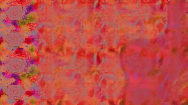 Renkli unsurlarla hareketli arka plan görüntüleri. Çiçekler. Eski model. Bayrak tarzı. Video kaydı. Şablon. Döngü. Kusursuz.. 