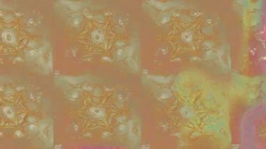 Renkli unsurlarla hareketli arka plan görüntüleri. Çiçekler. Eski model. Bayrak tarzı. Video kaydı. Şablon. Döngü. Kusursuz.. 