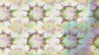 Renkli unsurlarla hareketli arka plan görüntüleri. Çiçekler. Eski model. Bayrak tarzı. Video kaydı. Şablon. Döngü. Kusursuz.. 