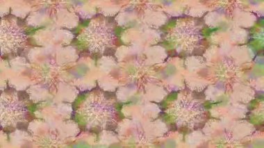 Renkli unsurlarla hareketli arka plan görüntüleri. Çiçekler. Eski model. Bayrak tarzı. Video kaydı. Şablon. Döngü. Kusursuz.. 