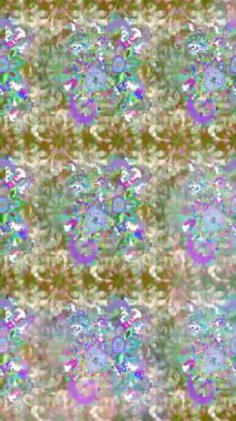 Renkli unsurlarla hareketli arka plan görüntüleri. Çiçekler. Eski model. Bayrak tarzı. Video kaydı. Şablon. Döngü. Kusursuz.. 