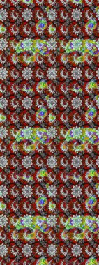 Çizim çiçek deseni duvar kâğıdı olarak kullanılabilir. Gri ve kırmızı renkte çiçekler. Raster illüstrasyonu.