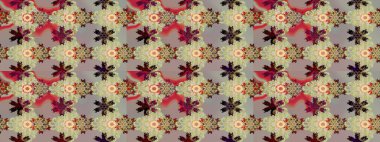 Renkli Bahar Teması eskiz kalıbı. Düz Çiçek Elementleri Tasarımı. Tarafsız ve gri renklerde çiçekler. Raster illüstrasyonu. Çiçekli çiçek deseni, suluboya..