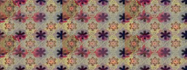 Güzel kumaş deseni. Raster illüstrasyonu. Bahar çiçekli güzel bir çiçek deseni..