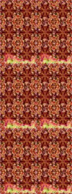 Kusursuz klasik raster altın desenli. Geleneksel oryantasyon süsü. Kırmızı ve kahverengi renklerde altın desenli altın elementler. Klasik vintage arkaplan.