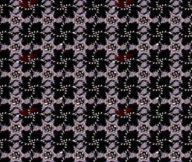 Düz Çiçek Elementleri Tasarımı. Renkli Yaz Temalı eskiz kalıbı. Siyah renkli çiçekler. Sevimli çiçek raster deseni.