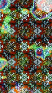 Eskiz modeli etnik tasarım. Çiçekleri, deniz kabukları, mandalaları ve suluboya efektleriyle donanma geçmişi. Yatak çarşafları, ceket, paket tasarımı, kumaş ve moda kavramları için tekstil baskısı.