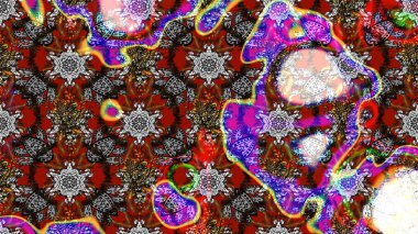 Tomurcukları çiçek olan sevimli bir çiçek deseni. Eskiz geçmişi. Raster illüstrasyonu. Kumaş, tekstil, duvar kağıdı baskısı için. Eski usul. Raster..