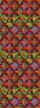 Raster stili kumaş deseni. Çiçekler suluboya çizim deseni.