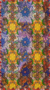 Küçük çiçekli basit bir çiçek çizimi. Kahverengi ve nötr renklerde şirin çiçekler. Raster illüstrasyonu. Moda baskısı, albüm, ambalaj kağıdı, duvar kağıdı için zarif dekoratif süslemeler..