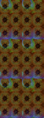 Çiçek desenli eskiz. Kahverengi renkli çiçekler. Tişört baskısı için çiçek boyama rasteriName.