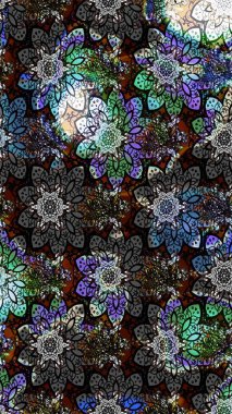 Küçük çiçekli basit bir çiçek çizimi. Siyah ve gri renkli şirin çiçekler. Moda baskısı, albüm, ambalaj kağıdı ve duvar kağıdı için zarif dekoratif süslemeler. Raster illüstrasyonu.