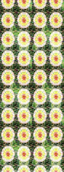 Raster illüstrasyonu. Suluboya tarzında yeşil renkte. Küçük çiçekli bahar deseni çiz.