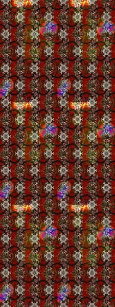 Raster düz çiçek çizim deseni. Hediye ambalaj kağıdı, tebrik kartları, posterler ve pankart tasarımı. Kahverengi ve kırmızı renkte çiçekler.