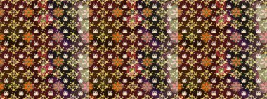 Güzel eskiz şekli. Düz Çiçek Elementleri Tasarımı. Raster çiçekli arka plan. Renkli Yaz Temalı eskiz kalıbı. Güzel kumaş deseni. Yazdır.