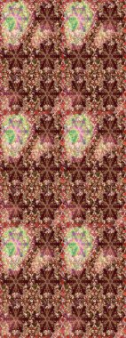 Kahverengi ve bej renklerde altın elementler. Geleneksel klasik raster altın pürüzsüz desen. Barok tarzında kusursuz bir doğulu süsü..