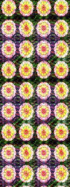 Sarı ve yeşil renkli vadi çiçekleri. Çiçeksel çizim kalıbının çizimi.