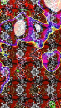 Renkli Bahar Teması eskiz kalıbı. Düz Çiçek Elementleri Tasarımı. Çocuk stili. Çiçekli çizim raster arkaplanı.