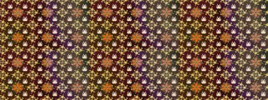 Kahverengi ve mor renkte manzaralı çiçek deseni. Üst manzara, yumuşak stil. Sevgililer günü ve tebrik kartı konsepti için şık bir davetiye. Çiçek kompozisyonu, el boyası, hassas şablon..