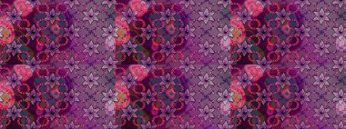 Düz Çiçek Elementleri Tasarımı. Süslü kumaş deseni. Raster illüstrasyonundaki çiçek desenli çizim. Renkli Bahar Teması çizim şablonu.