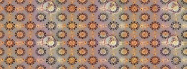 Eskiz arkaplan modeli. Raster - stok. Yapraklı çiçekler ve kır ve bej renkte çiçekli papatya çayı.